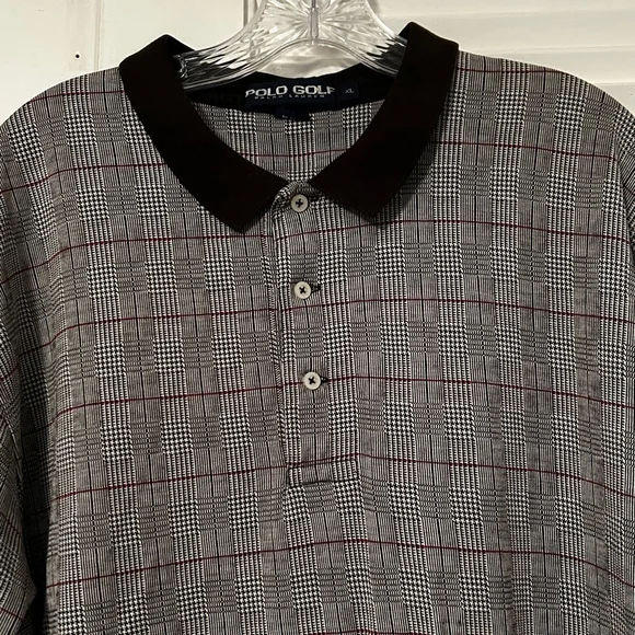 Polo Golf Ralph Lauren Gray Black Plaid Collared Shirt Men’s XL - Picture 1 of 8